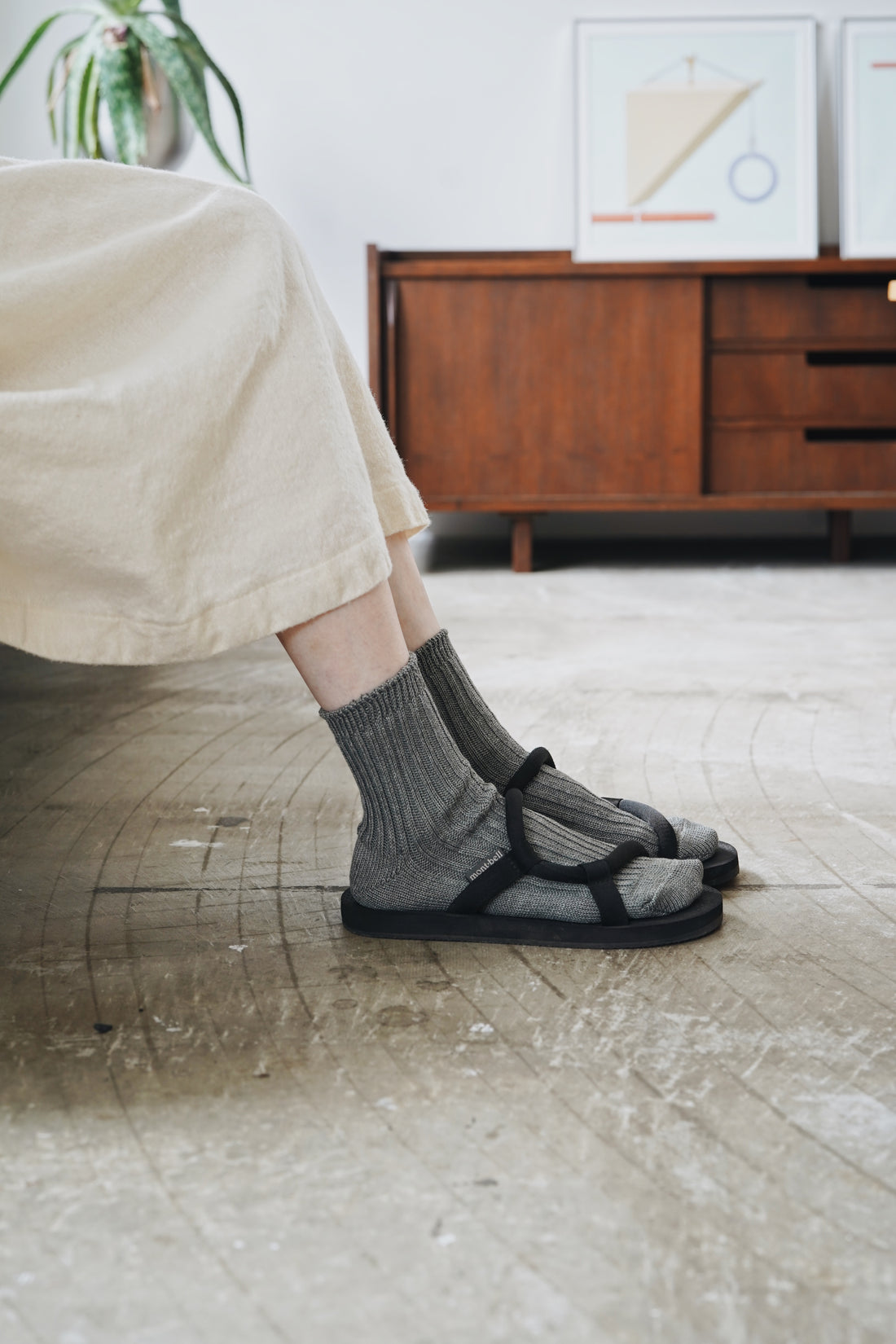 Linen Ribbed Socks
