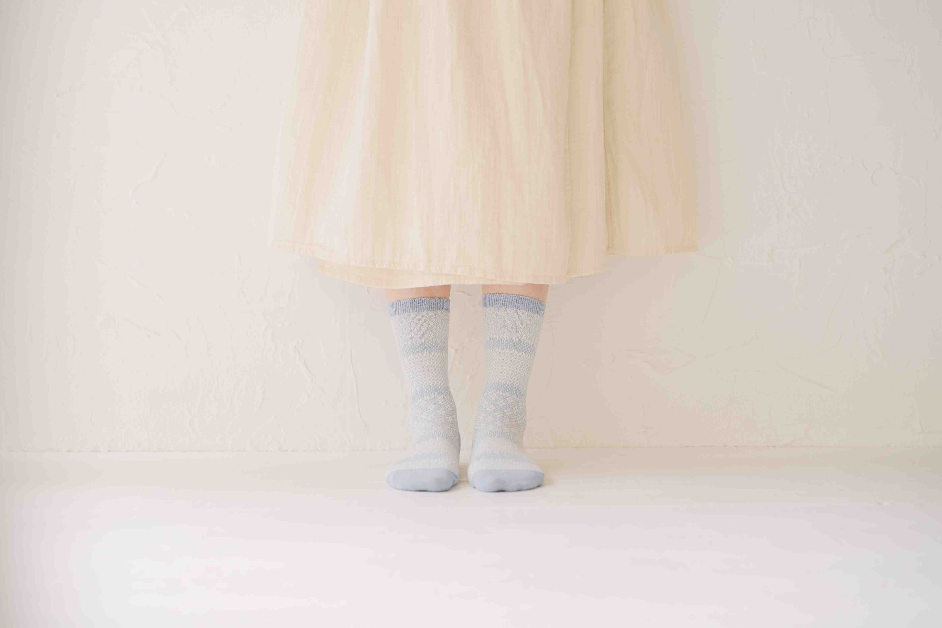 Cotton Linen Jacquard Socks