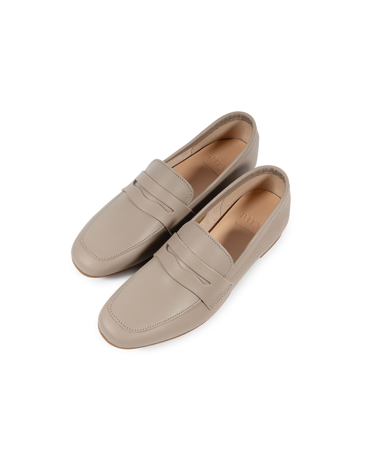Thea Penny Loafers - Cement Beige