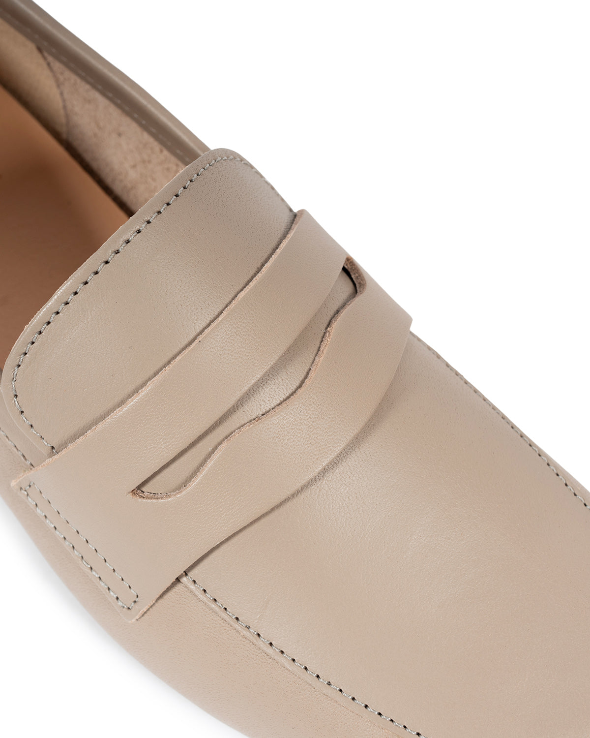 Thea Penny Loafers - Cement Beige