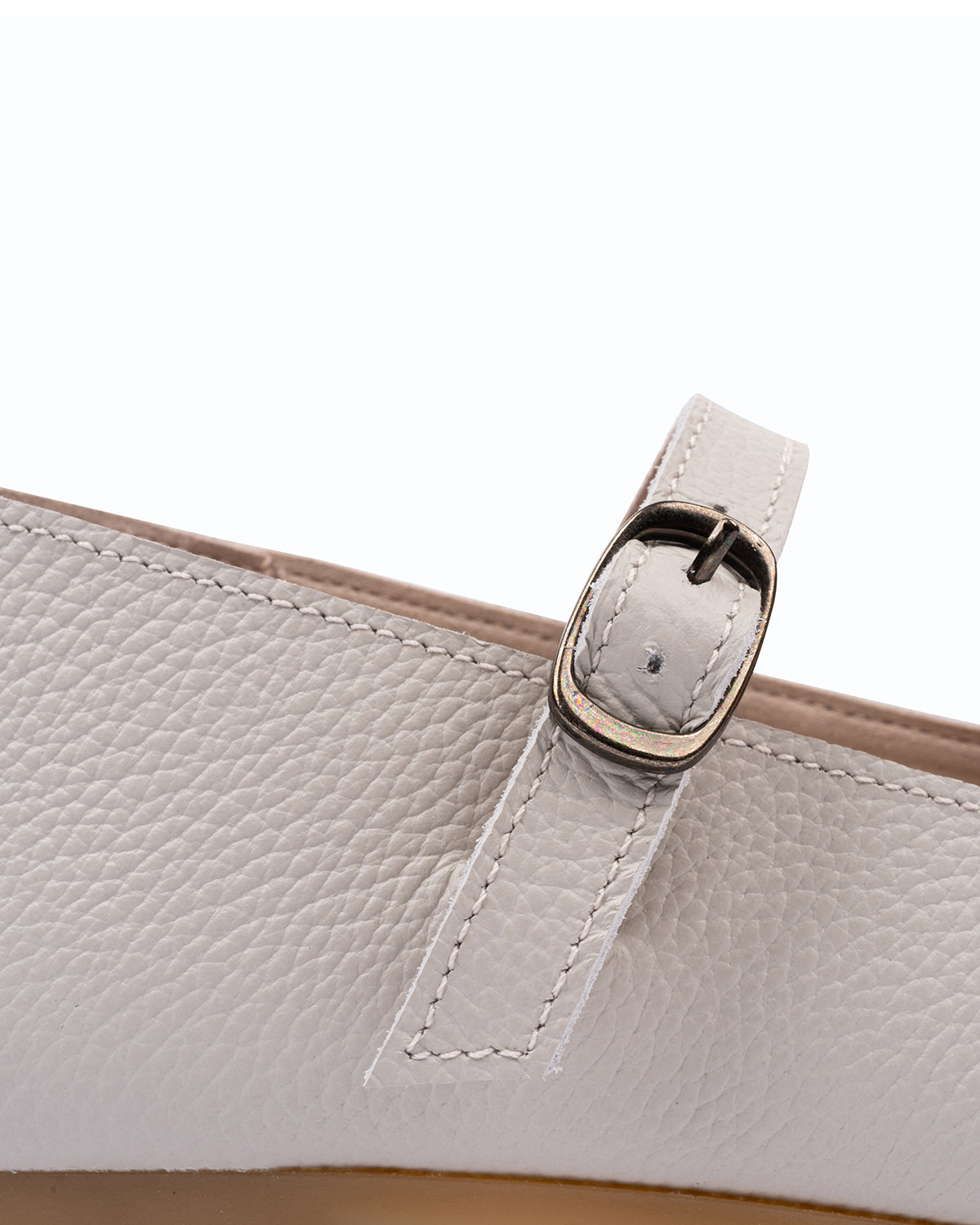 Lady Mary Jane Flats - Gray White