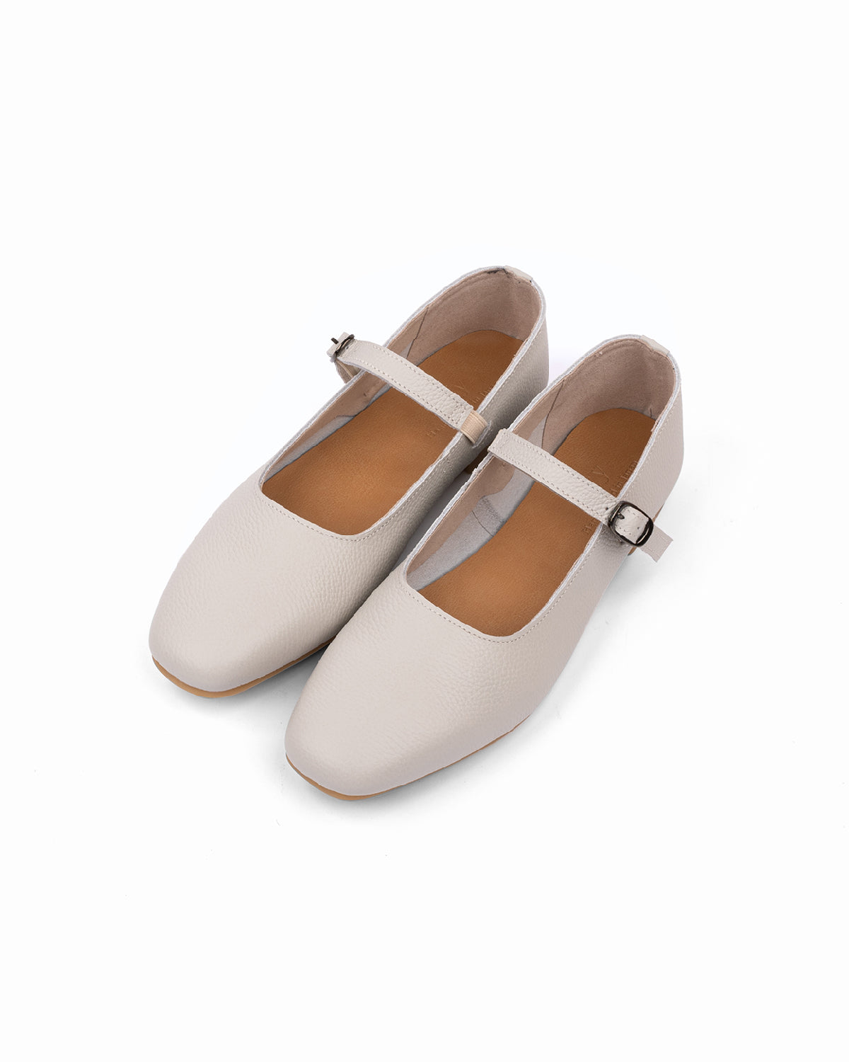Lady Mary Jane Flats - Gray White