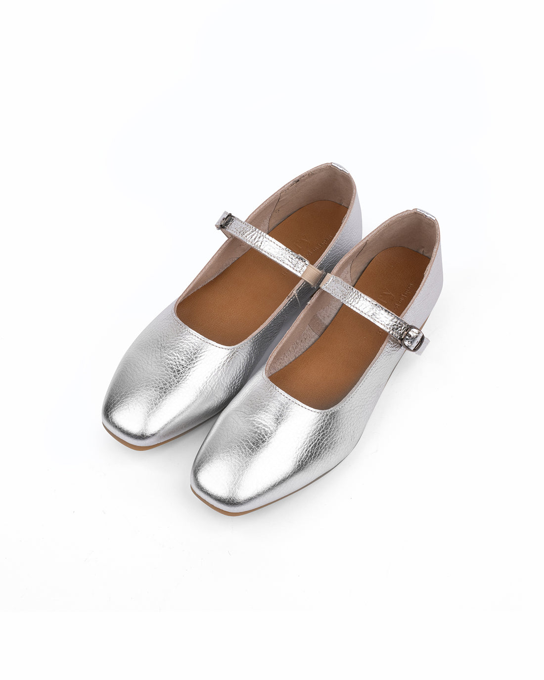 Lady Mary Jane Flats - Elegant Silver