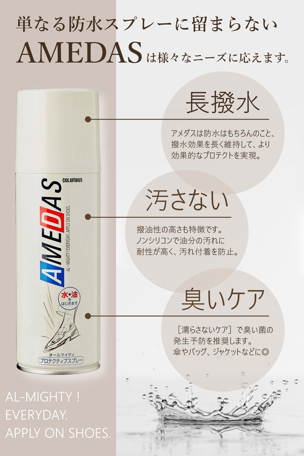 Amedas Waterproof Spray 防水防污噴霧 180 ml
