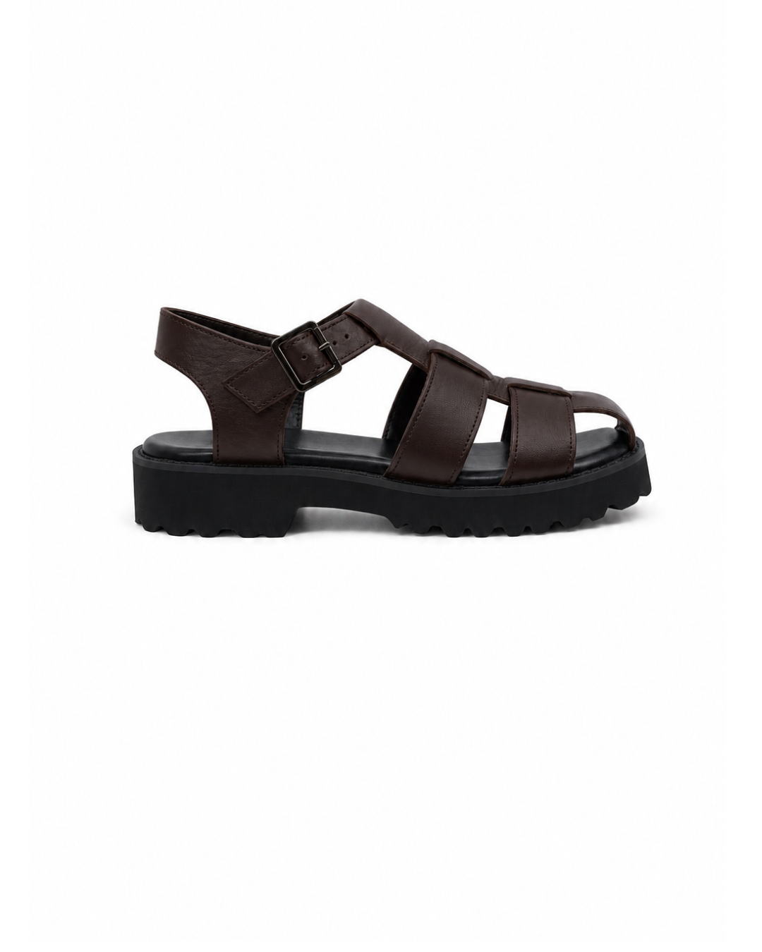 Cara Gurkha Sandals - Dark Brown