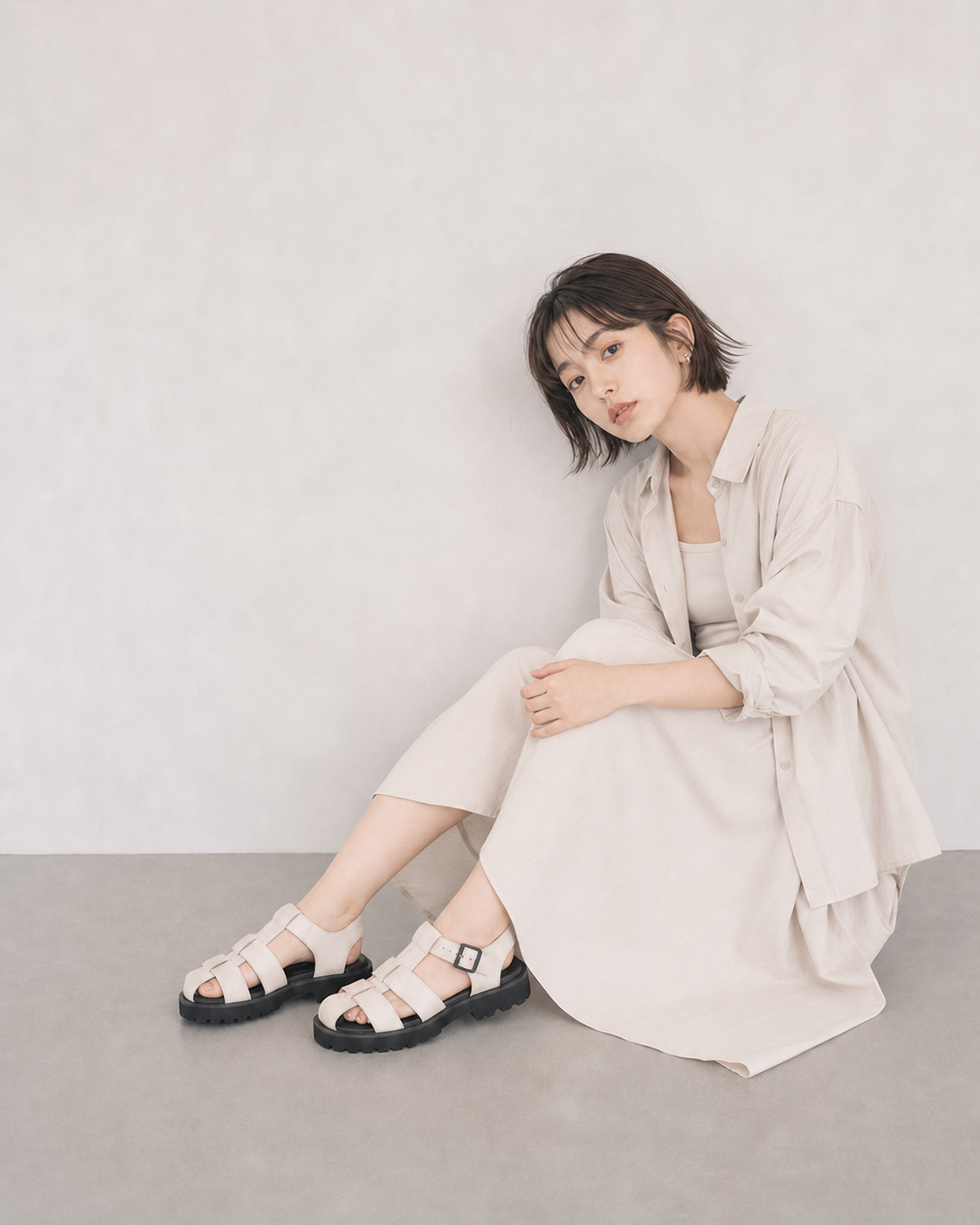 Cara Gurkha Sandals - Noble Ivory