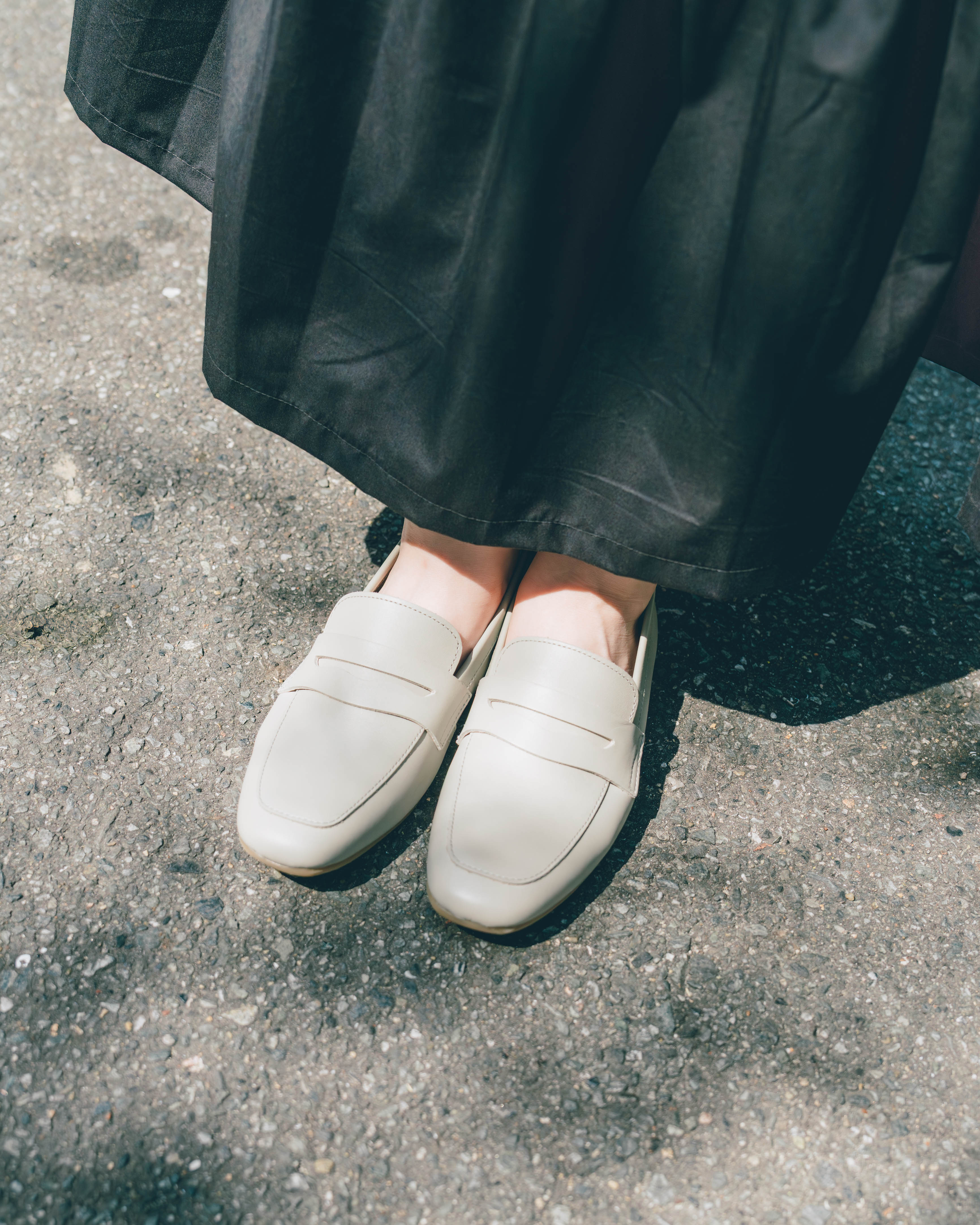 Thea Penny Loafers - Dove Grey