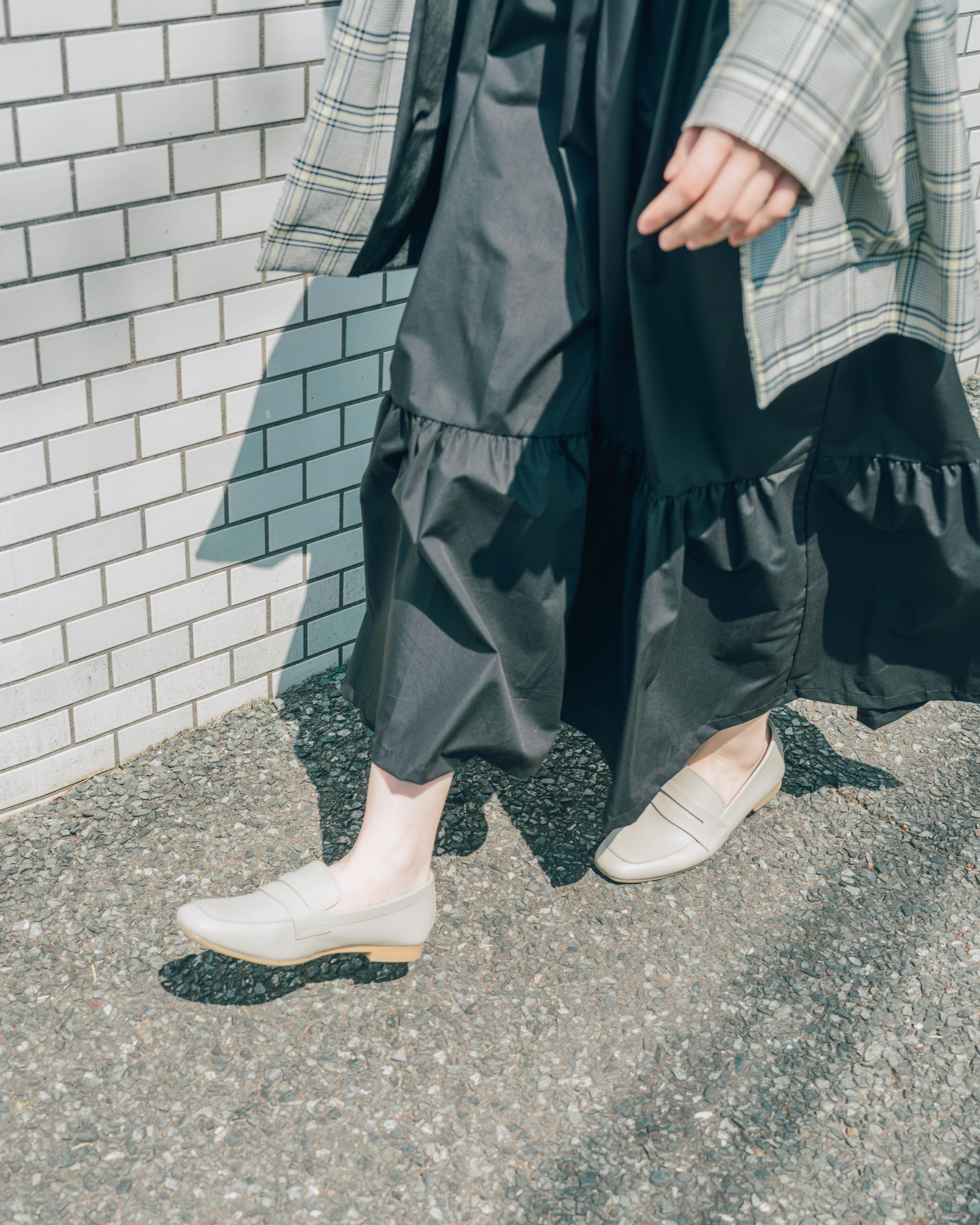 Thea Penny Loafers - Dove Grey