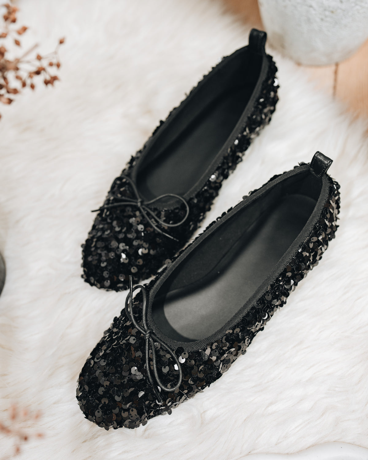 Bling Ballet Flats - Black