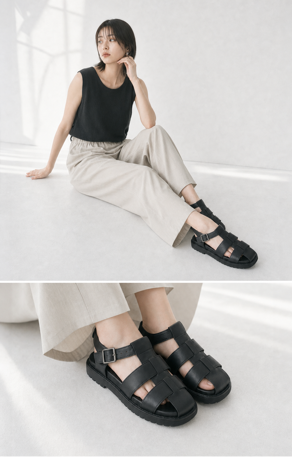 Cara Gurkha Sandals - Classy Black