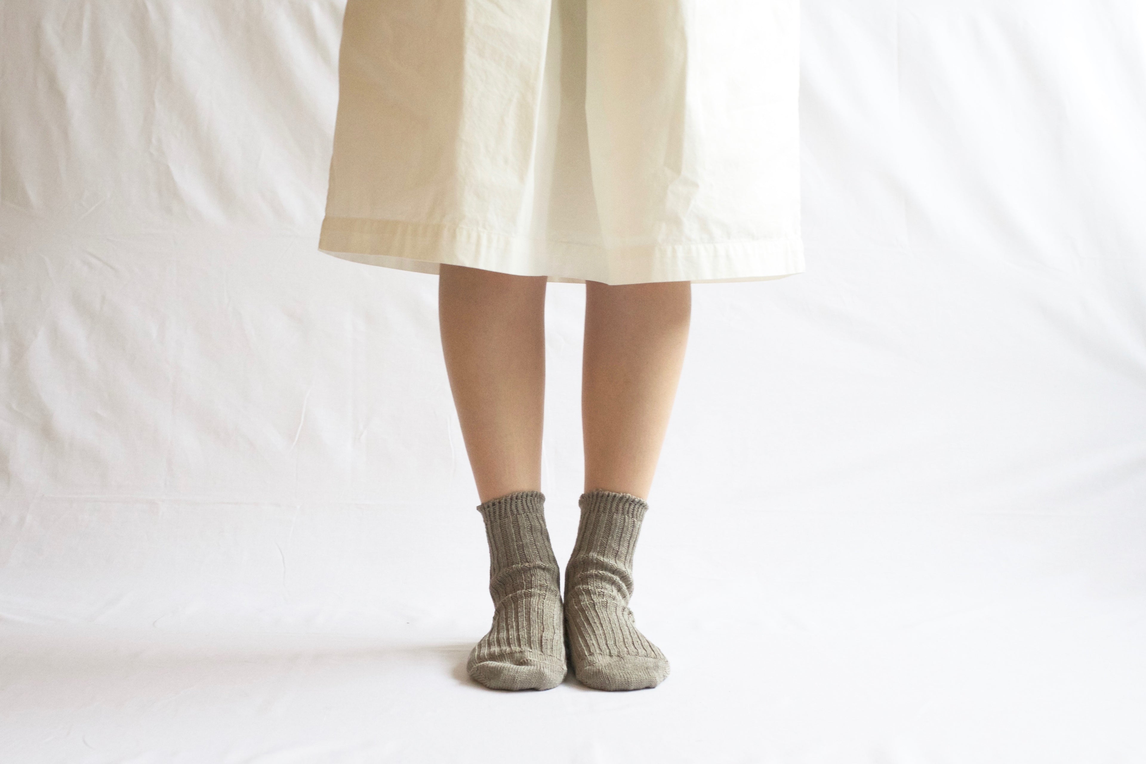 Linen Ribbed Socks
