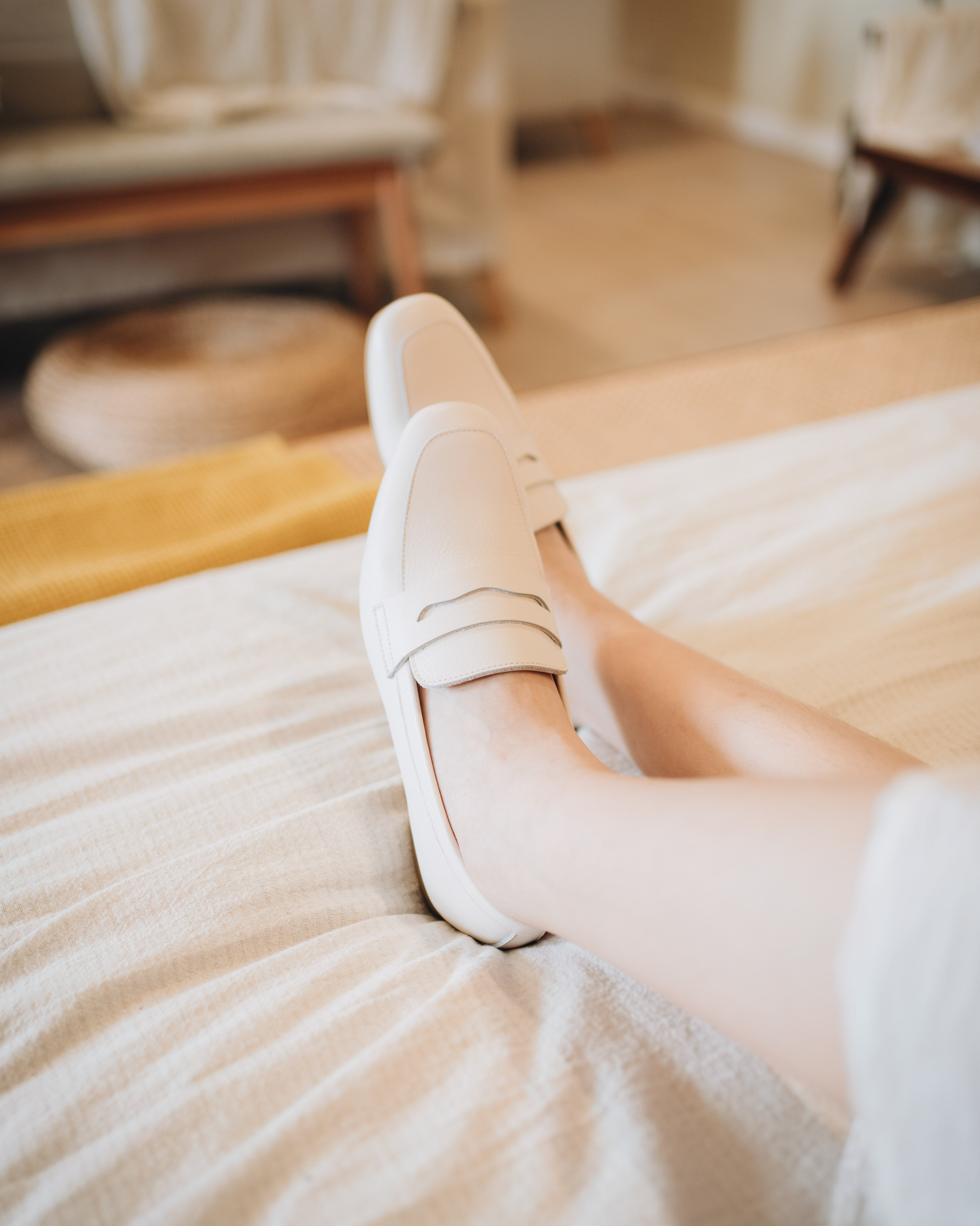 Thea Penny Loafers - Noble Ivory