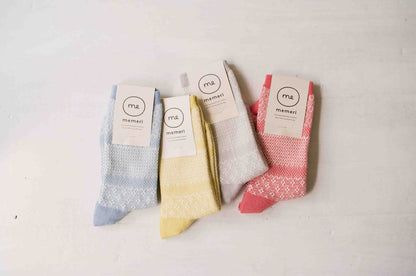 Cotton Linen Jacquard Socks