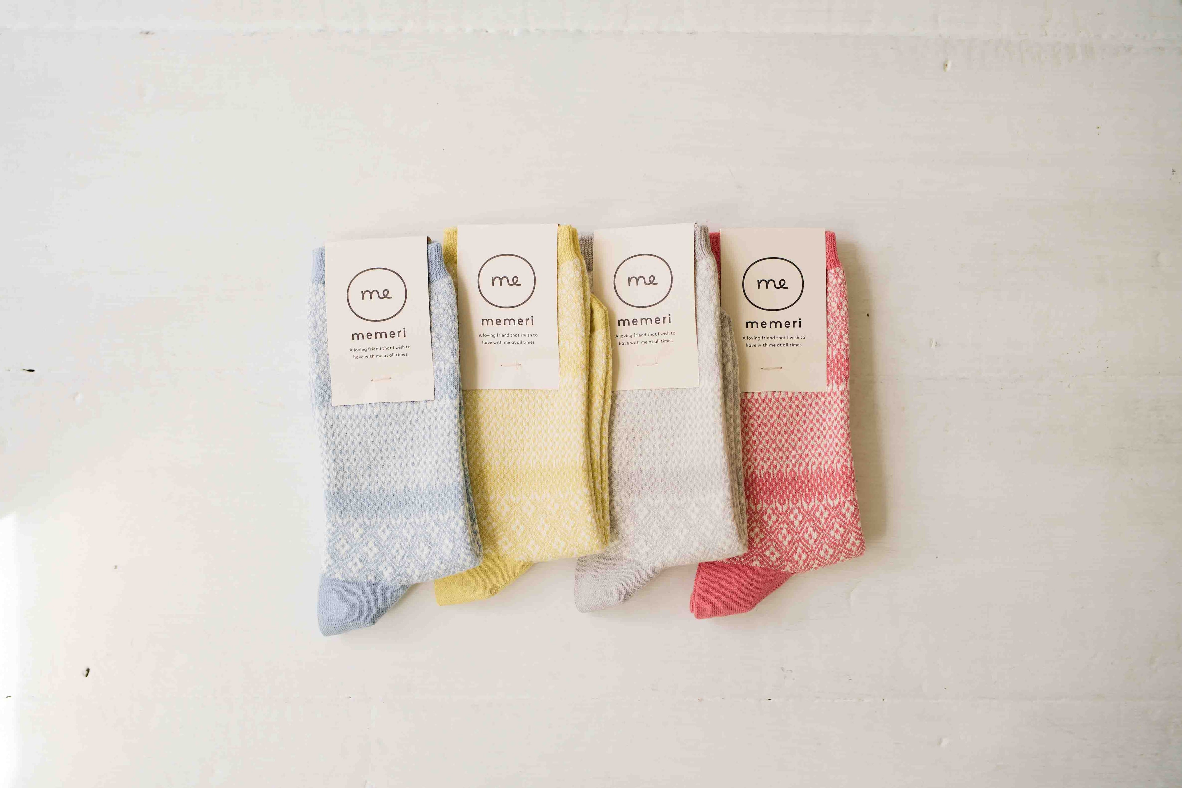 Cotton Linen Jacquard Socks