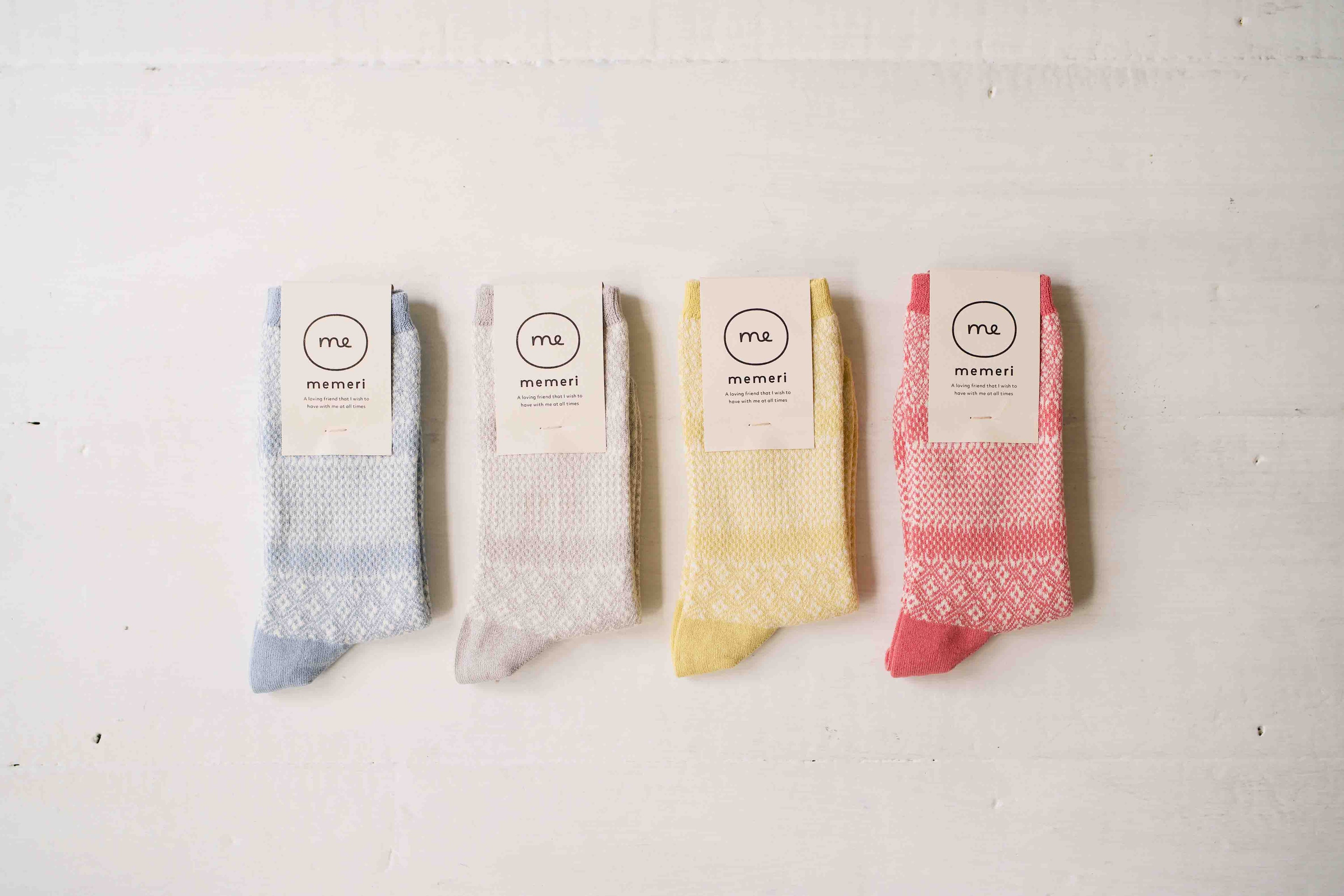 Cotton Linen Jacquard Socks