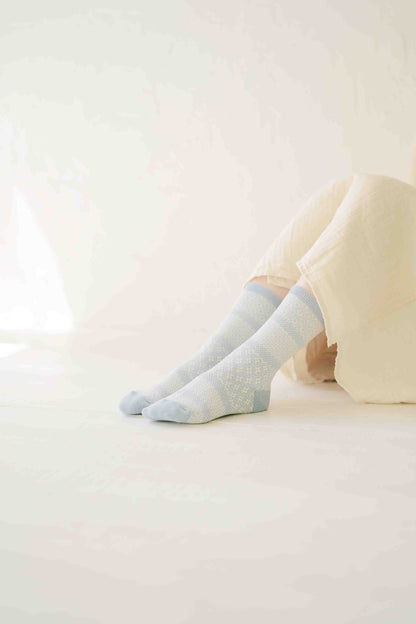 Cotton Linen Jacquard Socks