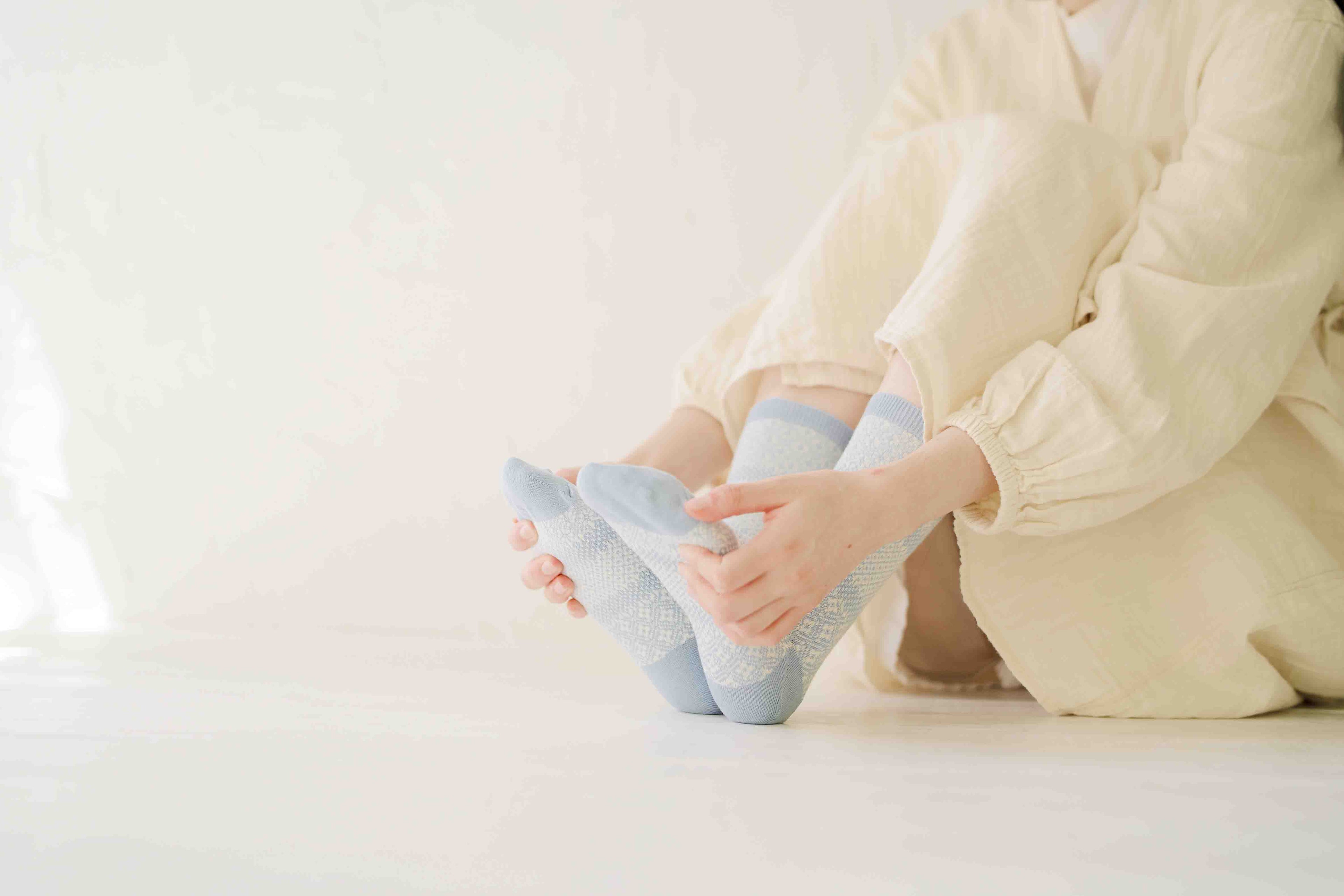 Cotton Linen Jacquard Socks