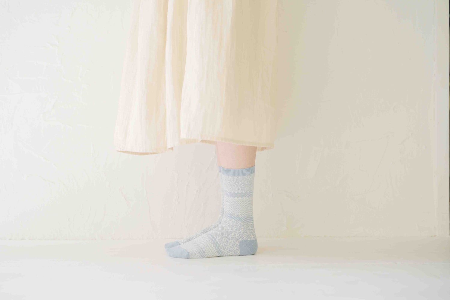 Cotton Linen Jacquard Socks