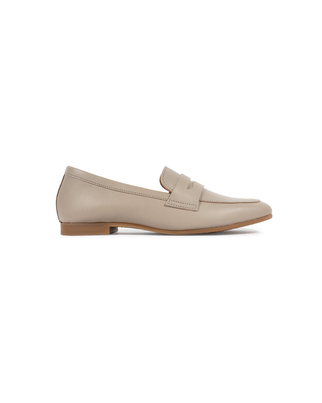 Thea Penny Loafers - Cement Beige