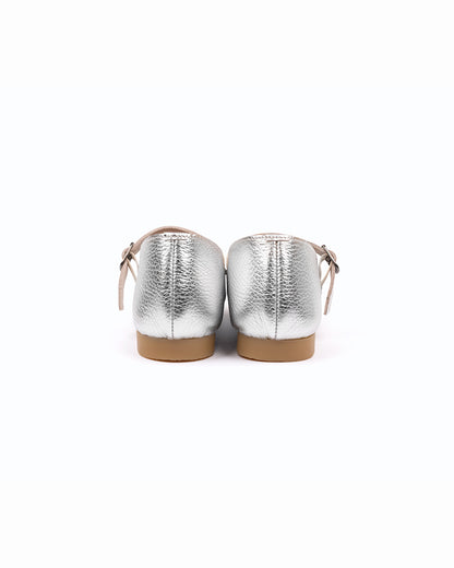 Lady Mary Jane Flats - Elegant Silver