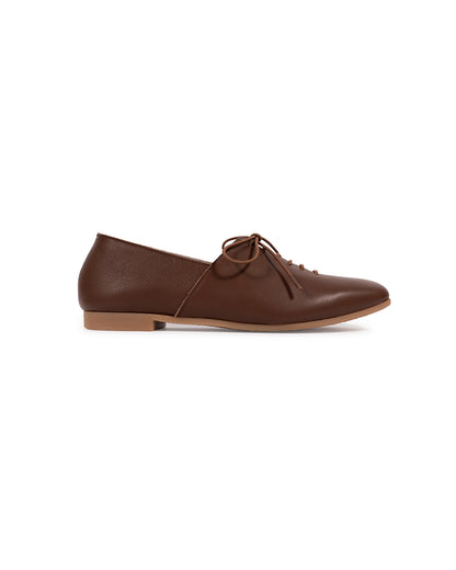 Sara Lace Ups - Walnut Brown