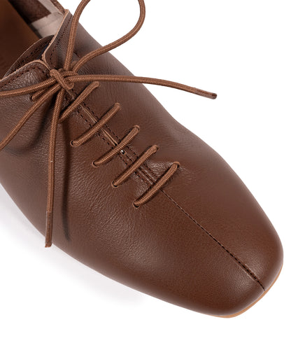 Sara Lace Ups - Walnut Brown