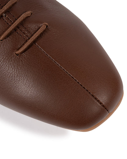 Sara Lace Ups - Walnut Brown