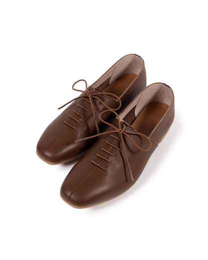 Sara Lace Ups - Walnut Brown