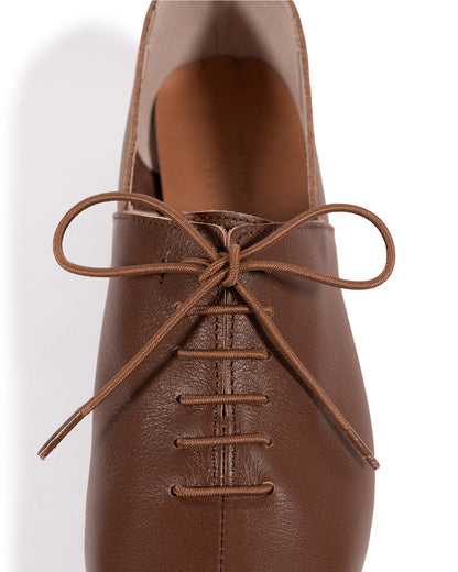Sara Lace Ups - Walnut Brown