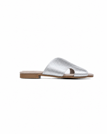 Saria Sandals - Shiny Silver