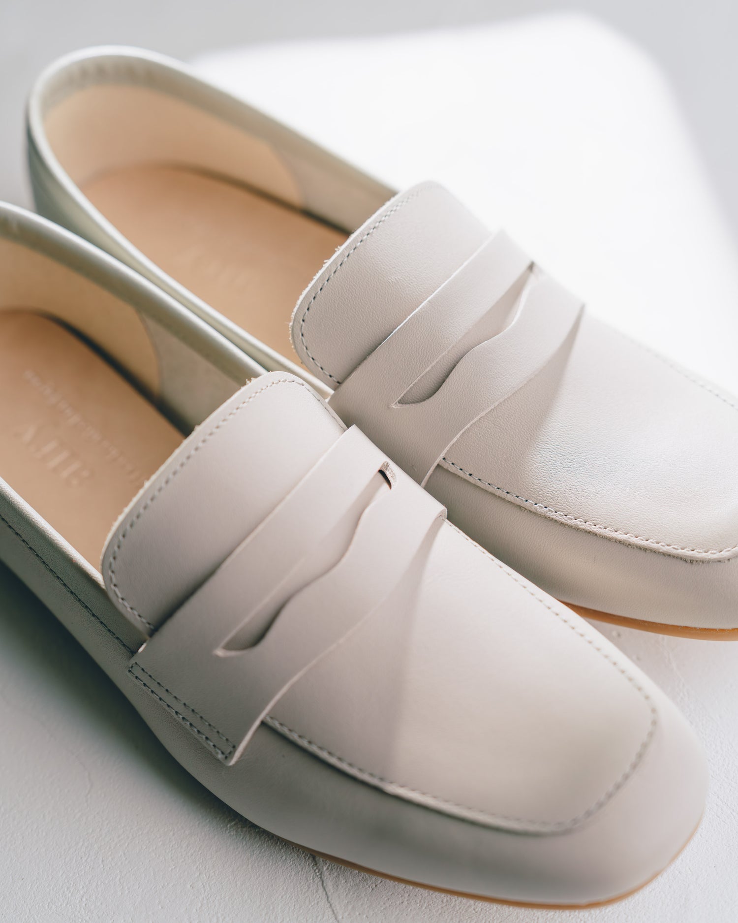 Thea Penny Loafers - Dove Grey