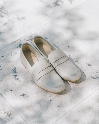 Thea Penny Loafers - Dove Grey
