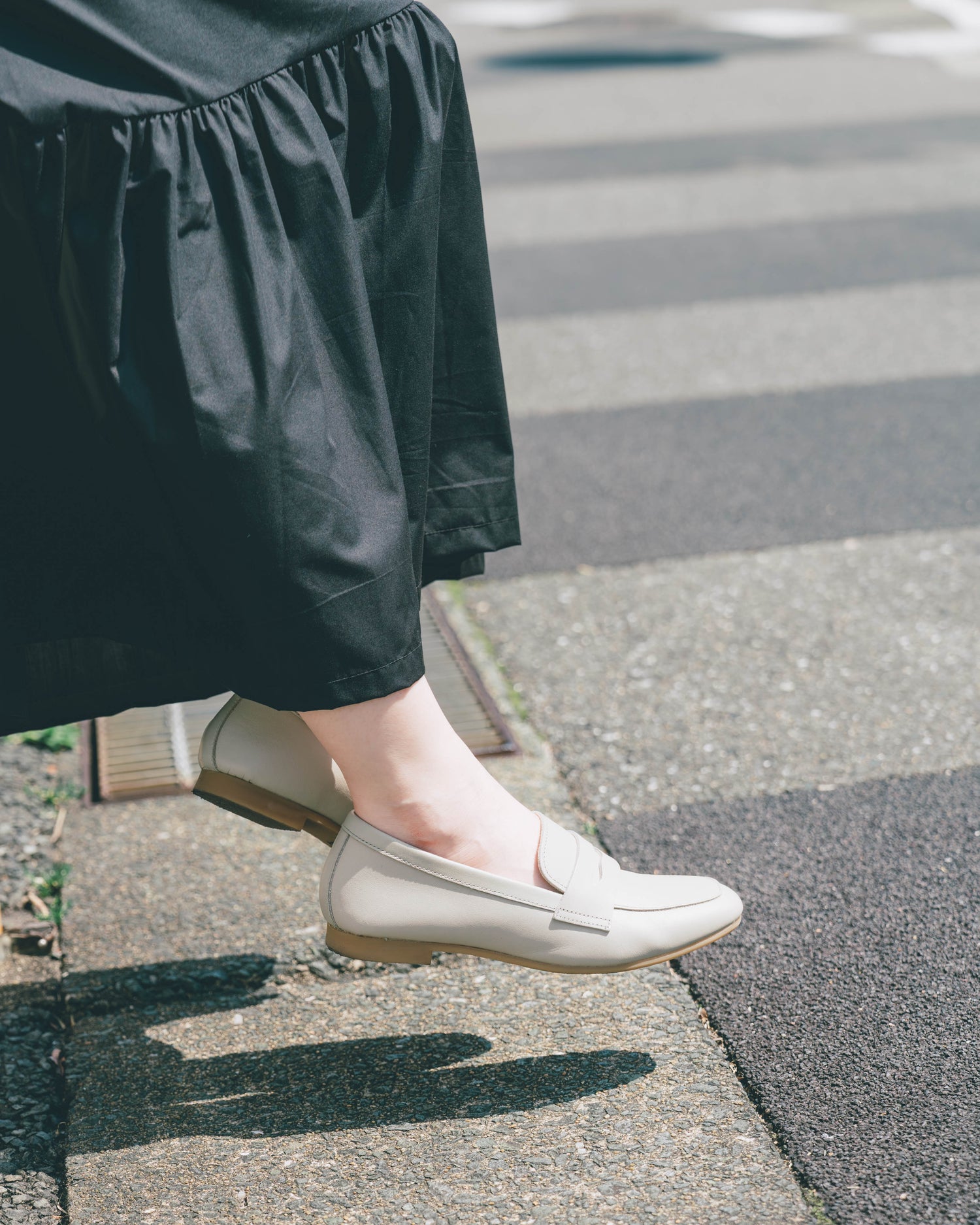 Thea Penny Loafers - Dove Grey