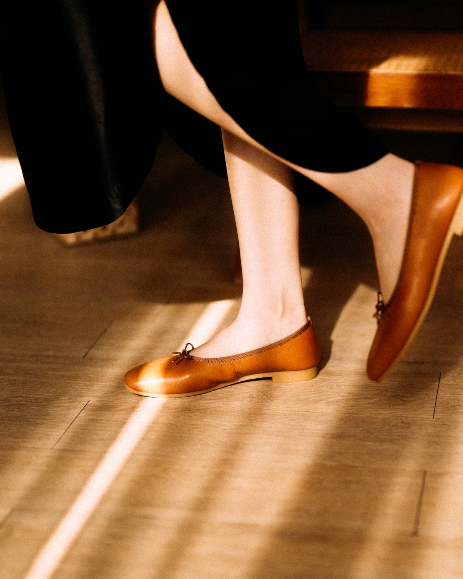 Flora Ballet Flats - Retro Camel