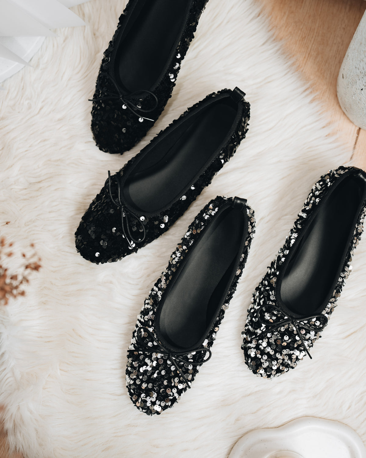 Bling Ballet Flats - Black