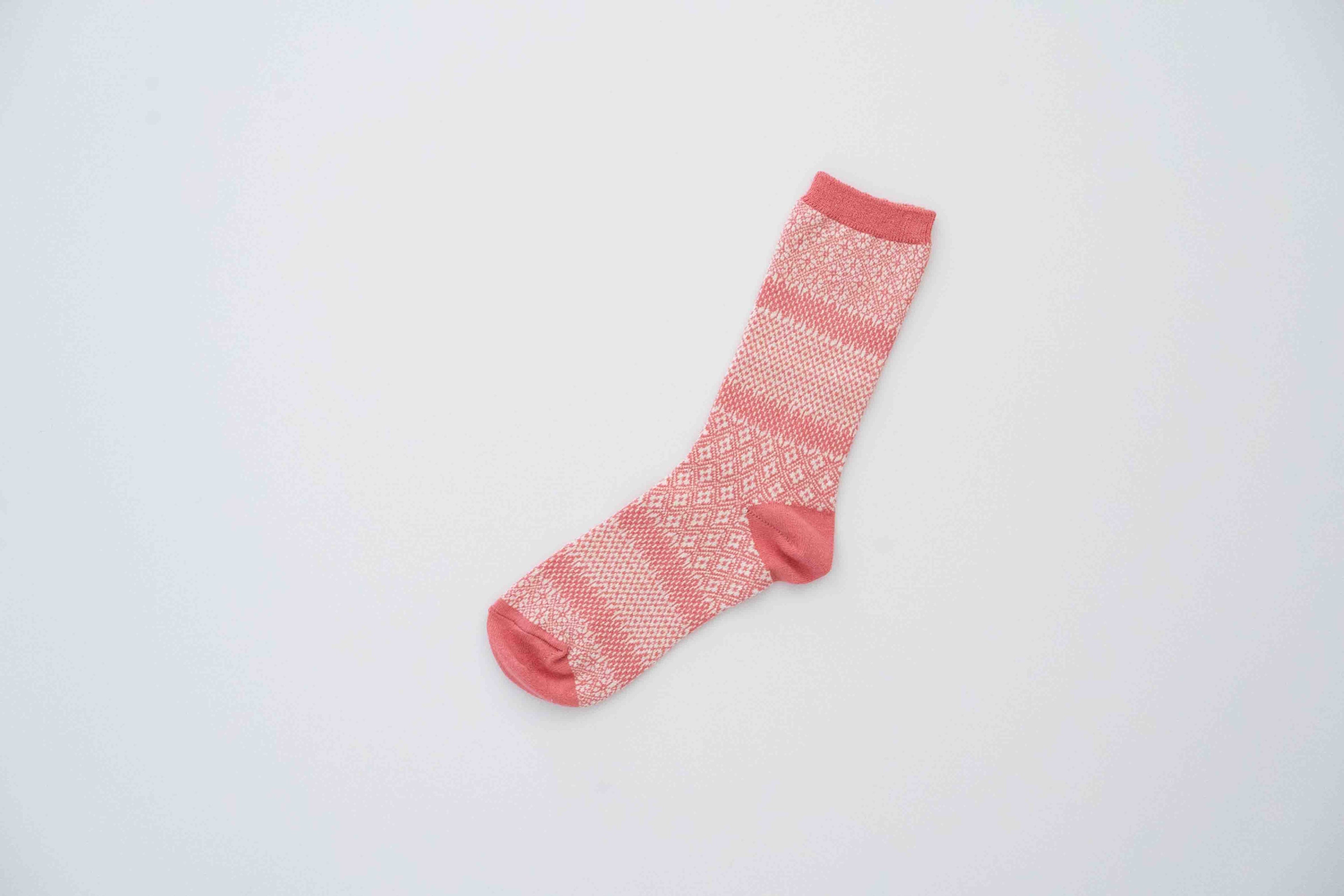 Cotton Linen Jacquard Socks