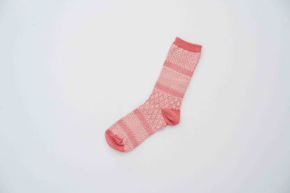 Cotton Linen Jacquard Socks